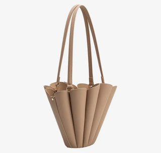 Shellie Nude Recycled Vegan Leather Shoulder Bag