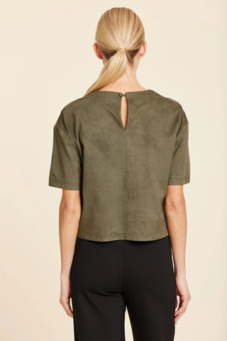 Suede Cropped Tee
