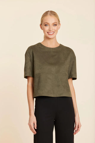 Suede Cropped Tee