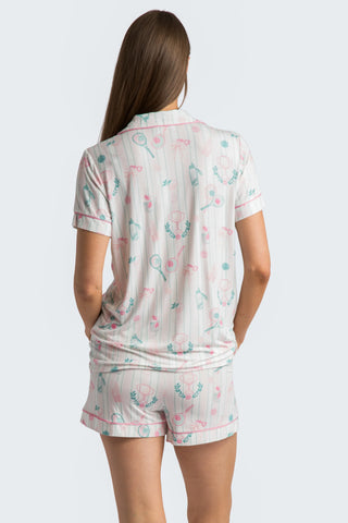 Tennis Time Viscose Knit Short Set