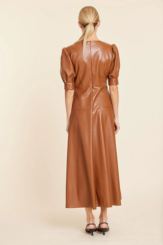 Vegan Leather Maxi Dress