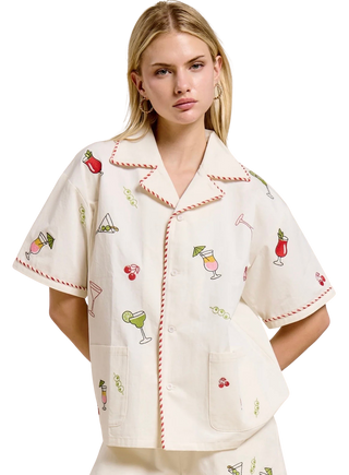 Capri Notte Embroidered Shirt Top