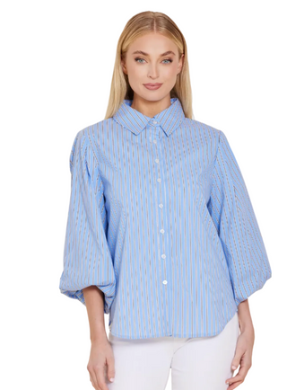 Poplin Exaggerated Sleeve Top