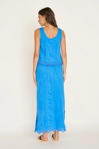 Parma Skirt in Egyptian Blue Lotus Eyelet