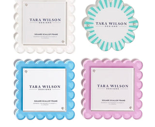 Square Scallop Frame- Pastel Pink