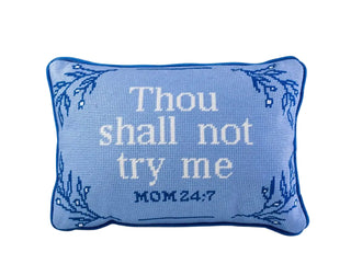 Try Me Needlepoint Pillow