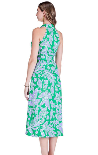 Fitted Halter Shirt Dress