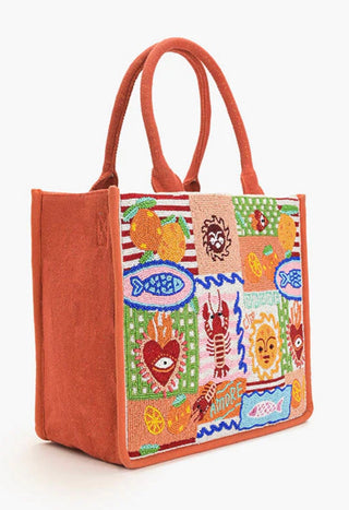 Sun and Sea Beaded Tote
