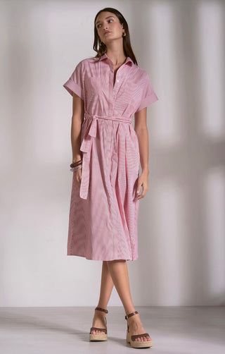 Midi Red Stripe Dress