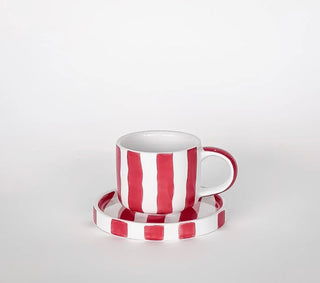Espresso Stripes - Tramonto Red (Set of 2 - 4 Pieces)