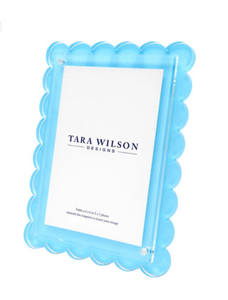 Scallop Frame - Pastel Blue