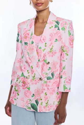 Maren Floral Linen Blazer