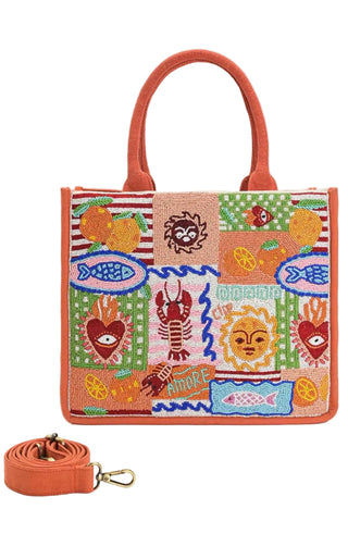 Sun and Sea Beaded Tote