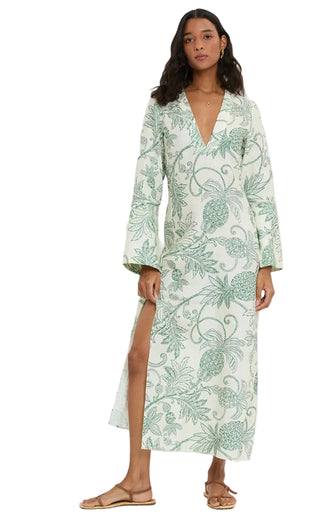 Theodora Column Dress - Mokata Green