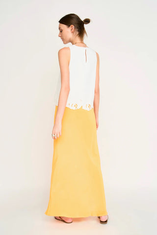 Santander Silk Skirt in Marigold